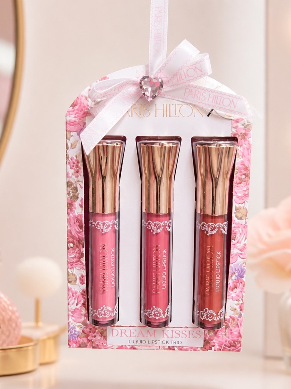 Paris Hilton Dream Kisses Liquid Lipstick Trio Gift Set New